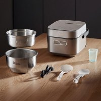 美的(Midea)纯钛0涂层低糖电饭煲3L电饭锅家用2-3-4-6人 赤炎炭火1000W电磁IH双热源加热CFB3066