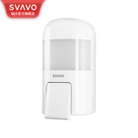 瑞沃(SVAVO)手动皂液器壁挂式泡沫自动洗手机卫生间洗手液瓶家用感应洗手液器 ZM-053白+透明[手动款/免打孔]