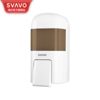 瑞沃(SVAVO)手动皂液器壁挂式泡沫自动洗手机卫生间洗手液瓶家用感应洗手液器 ZM-053白+茶明[手动款/免打孔]