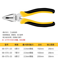 史丹利(STANLEY)老虎钳子电工钳剪钢丝断线钳 德式专业钢丝钳6英寸 89-571-23
