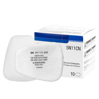 3M 5N11CN过滤棉配合面具及滤毒盒滤棉盖同时使用N95滤棉 10片/盒
