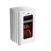 康宝(Canbo)消毒柜家用不锈钢立台式大容量奶瓶碗筷烘干高温上下分层热风消毒碗柜XDZ80-LC3M白色