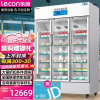 乐创(lecon)药品阴凉柜冷藏柜2-8℃风冷无霜实验室冷柜电脑控温超温报警冰箱 LC-J-SC966LF-YF电加热款