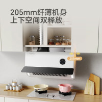 康宝(Canbo)超薄抽油烟机侧吸式家用大吸力23m³厨房自清CXW-280-BE215液化气套装