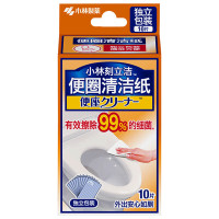 小林制药(KOBAYASHI)刻立洁马桶厕所坐便器湿纸巾去除污渍一次性湿巾便圈清洁纸10片
