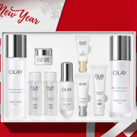 玉兰油(OLAY)超抗小白瓶精华液美白水乳9件套抗糖抗氧肤品礼盒生日礼物