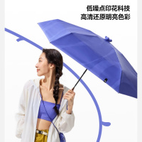 蕉下(beneunder)防紫外线五折黑胶晴雨伞防晒伞绿植BM528 [带耳机包]迷雾岛