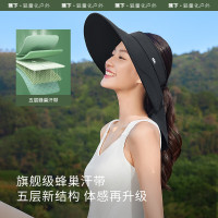 蕉下(beneunder)防晒帽女空顶帽夏季24新款防紫外线蛋卷全环绕遮阳帽户外BM55724漫暮黑