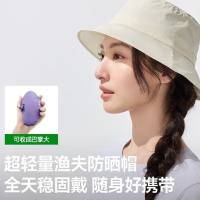 蕉下(beneunder)轻薄便携收纳渔夫帽防晒帽遮阳帽女登山帽太阳帽子男GP739海岩灰