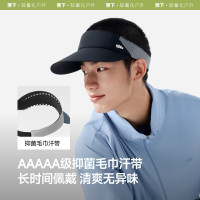 蕉下(beneunder)帽子男防晒帽遮阳帽运动吸汗网球帽空顶帽DS567黑