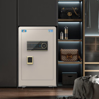 虎牌保险柜家用办公小型指纹密码双系统保险箱全钢防盗可入墙保密保管柜 博骏系列 60 洛克灰