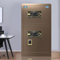 虎牌保险柜家用办公小型双指纹密码保险箱全钢防盗可入墙财务专用保密保管柜 博瑞系列 80cm 咖啡金
