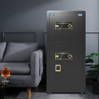 虎牌保险柜家用办公大型型电子密码保险箱全钢防盗财务专用双保密保管柜 博瑞系列 100cm 钢琴黑