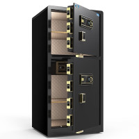虎牌 保险柜家用办公大型指纹密码WIFI保险箱全钢防盗财务专用双保密保管柜 博瑞系列 120cm 钢琴黑