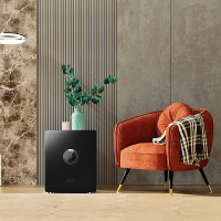 虎牌保险柜家用办公小型指纹密码智能床头保险箱全钢防盗可入柜自动开保管柜 炫彩系列 幻夜黑 45cm