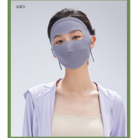 蕉下(beneunder)脸基尼女全脸防晒面罩防晒口罩 [双叉耳带]深黛灰AL35024