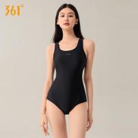 361°泳衣女款2025年新款游泳馆专用连体三角竞速运动训练泳装 经典黑 [专业训练]L (建议体重48kg-55kg)