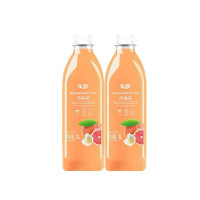 乐源小青柠汁柠檬味饮料 整箱礼盒装含vc矿物饮品0脂西柚茶柚子味 西柚茶1L*2瓶