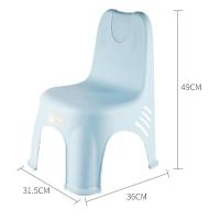茶花(CHAHUA) 塑料凳子 家用小板凳 幼儿童靠背椅靠背凳儿童小凳子小椅子 蓝色