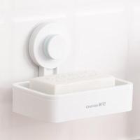 茶花(CHAHUA) 肥皂盒 香皂盒肥皂架 吸壁式免打孔无痕肥皂架壁挂式 白色 1只装