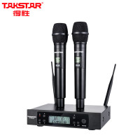 得胜(TAKSTAR)TS-3310UH一拖二无线话筒麦克风 家庭ktv专业k歌手持会议主持舞台演出 黑色