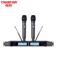 得胜(TAKSTAR)TS-3380无线麦克风一拖二 家庭ktv专业k歌手持会议主持舞台演出 黑色