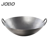 巨博(JOBO)炒锅双耳熟铁锅广邦锅手打锅 商用食堂饭店双耳炒菜锅 口径约 60cm