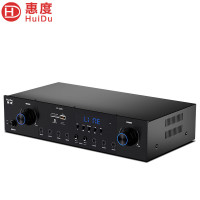 惠度(HuiDu)家庭KTV功放机无线蓝牙大功率无损HIFI高保真定阻功放机卡拉OK专业会议室卡包音箱空放机D-300