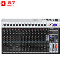 惠度(HuiDu)专业调音台6路/8路/12路/16路带蓝牙U盘播放带MP3带混响婚庆演出会议音响调音台HD-16C