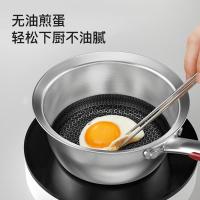 康巴赫(KBH)奶锅316L不锈钢不粘锅婴儿宝宝辅食锅煮面煮奶送蒸屉18cmKGH-N18