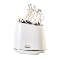 OOU!菜刀套装厨房全套刀具家用厨具水果刀[鲸]抗菌防氧7件套白DJ0022B