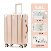 维多利亚旅行者高档铝框万向轮密码箱拉杆箱行李箱登机箱旅行箱ZY801铝框粉色24寸