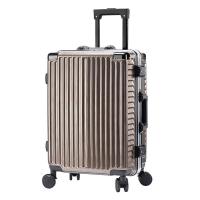 维多利亚旅行者时尚高颜铝框拉杆箱行李箱登机箱旅行箱730棕色20寸