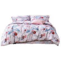 富安娜(FUANNA)床品磨毛被套抗菌印花套件床单四件套/洛缨安巢(被套203*229cm)