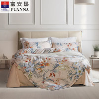富安娜 床品套件床单四件套/鹊舞江南/标准/黄