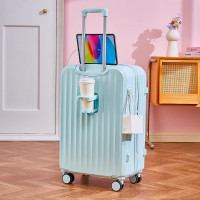 维多利亚旅行者行李箱高颜值拉杆箱大容量学生密码旅行箱306蓝色20寸