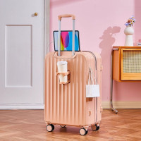 维多利亚旅行者行李箱高颜值拉杆箱大容量学生密码旅行箱306粉色20寸