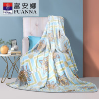 富安娜(FUANNA)家居午休毯单层舒柔毯法兰绒毯双人多功能毯 伊斯菲尔 150*200cm
