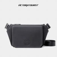维多利亚旅行者潮流工装机车斜挎包单肩差包5077酷雅黑