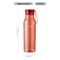 乐扣乐扣(LOCK&LOCK)Tritan塑料杯ECO BOTTLE便携男女式小口杯子粉色550ML ABF644PIK