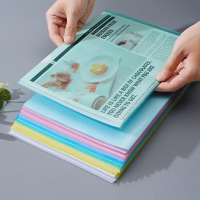 华普思A4单片夹办公用品透明塑料单页L型文件夹pp资料文件保护套整理夹 加厚L型文件夹-30个装