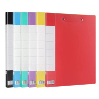 华普思A4加厚彩色文件夹资料册双强力夹学生试卷夹档案收纳夹多功能办公双夹夹-1个装