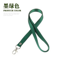 丽佳邦加厚防丢手机挂绳展会胸牌工作证卡套链绳一体扣长绳1.5cm 墨绿色配龙虾钩5个装