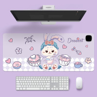 华普思鼠标垫加热多功能小清新超大皮革款发热键盘垫办公电脑桌面暖桌垫黛兔公主3C智能款 800*330mm