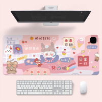 华普思鼠标垫加热多功能小清新超大皮革款发热键盘垫办公电脑桌面暖桌垫贝壳少女3C智能款 600*360mm