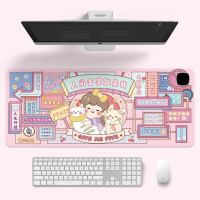 华普思鼠标垫加热多功能小清新超大皮革款发热键盘垫办公电脑桌面暖桌垫人间小富婆3C智能款 800*330mm