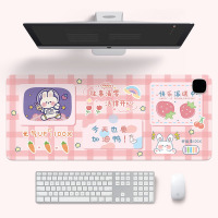 华普思鼠标垫加热多功能小清新超大皮革款发热键盘垫办公电脑桌面暖桌垫往事清零3C智能款 800*330mm