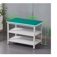 鹏畅防静电工作台单层双层三层装配流水线生产车间工厂实验维修操作台120*80*75三层防静电台面 钢管烤漆框架