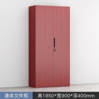 鹏畅钢制木纹文件柜办公室财务室转印资料柜仿木档案柜凭证柜家用书柜通体文件柜(红木纹)加厚板材