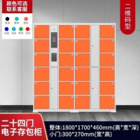 鹏畅电子智能存包柜超市商场存放柜扫码刷卡储物柜单位人脸识别寄存柜24门微信扫码柜
